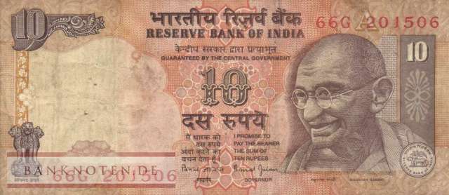 Indien - 10  Rupees (#089e_F)