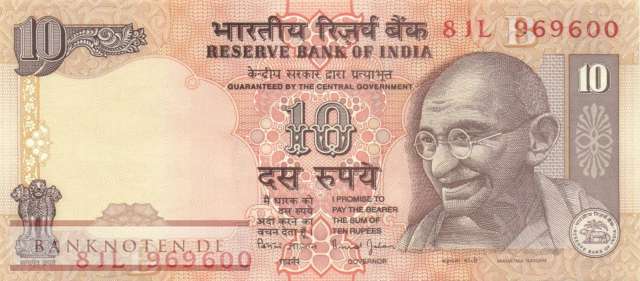 Indien - 10  Rupees (#089f_UNC)