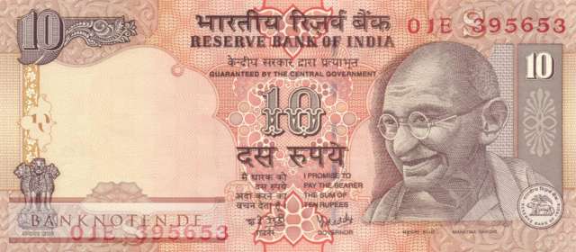 India - 10  Rupees (#095m_UNC)