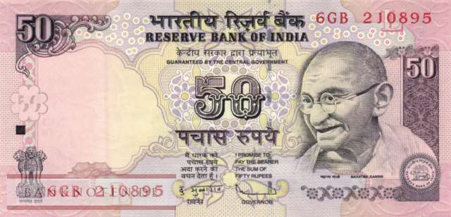 India - 50  Rupees (#097x_UNC)