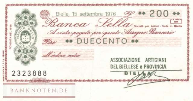 Banca Sella - 200  Lire (#06m_30_0119_VF)