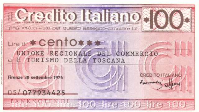 Credito Italiano - Firenze - 100  Lire (#06m_74_45_UNC)