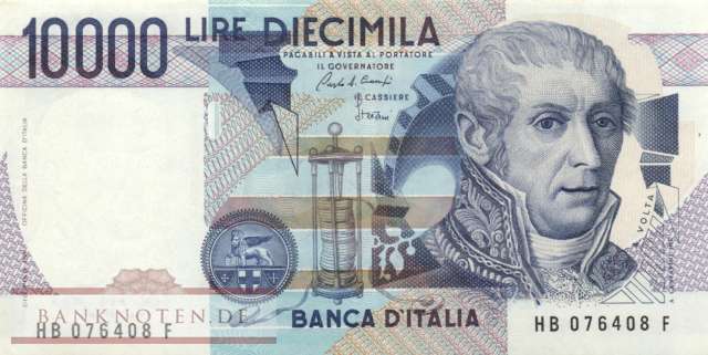 Italy - 10.000  Lire (#112a_XF)