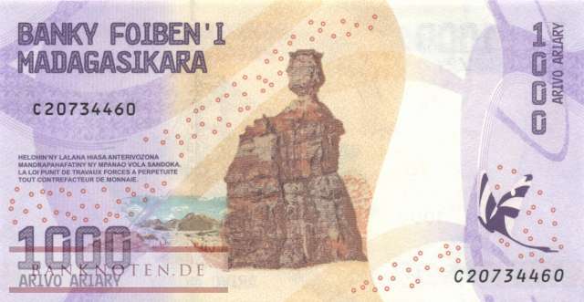 Madagaskar - 1.000  Ariary (#100_UNC)