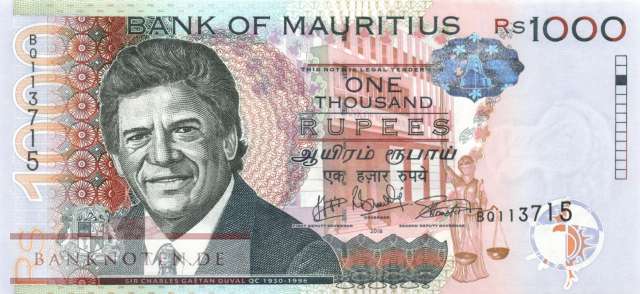 Mauritius - 1.000  Rupees (#063c_UNC)