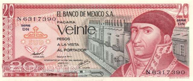 Mexico - 20  Pesos (#064d-DN_UNC)