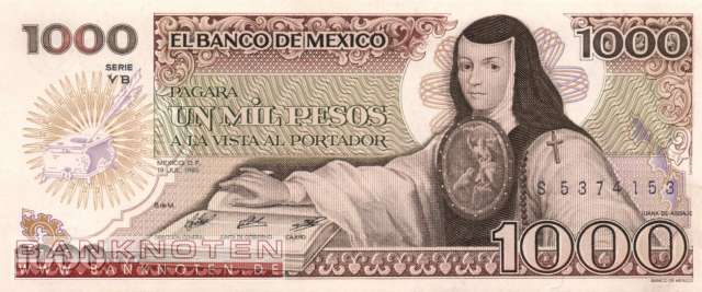 Mexico - 1.000  Pesos (#085-YB_UNC)