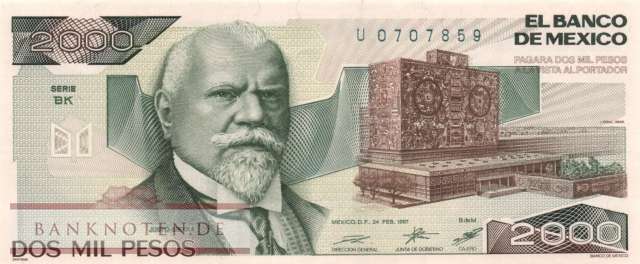Mexico - 2.000  Pesos (#086b-BK_UNC)