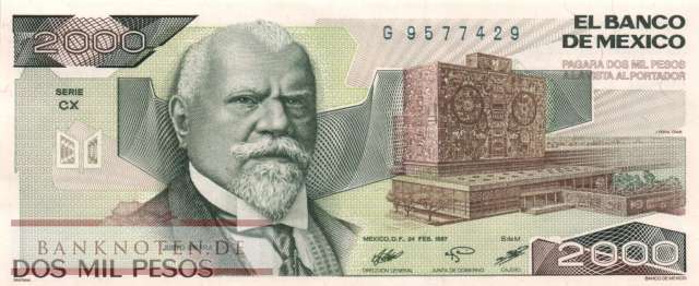 Mexico - 2.000  Pesos (#086b-CX_UNC)