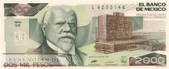 Mexico - 2.000  Pesos (#086c-DR_UNC)