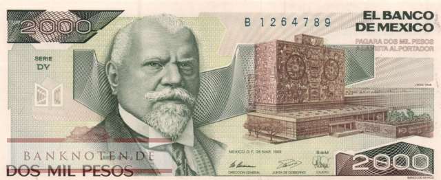 Mexico - 2.000  Pesos (#086c-DY_UNC)