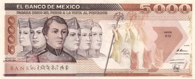 Mexico - 5.000  Pesos (#088c-KD_UNC)