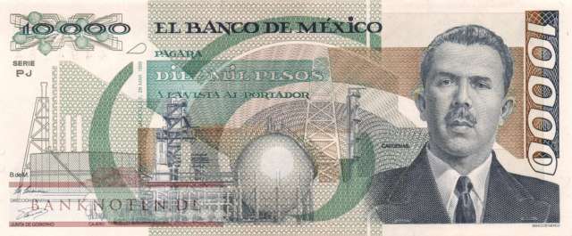 Mexico - 10.000  Pesos (#090c-PJ_UNC)