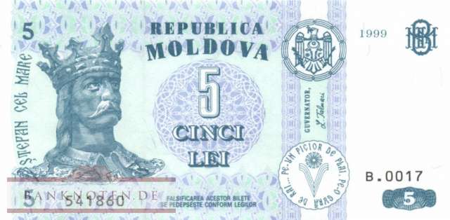 Moldawien - 5  Lei (#009c_UNC)