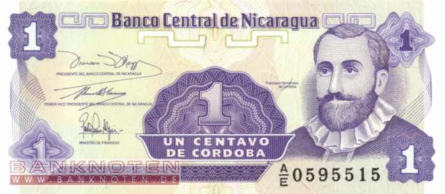 Nicaragua - 1  Centavo (#167_UNC)