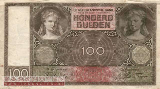 Netherlands - 100  Gulden (#051b-41_F)