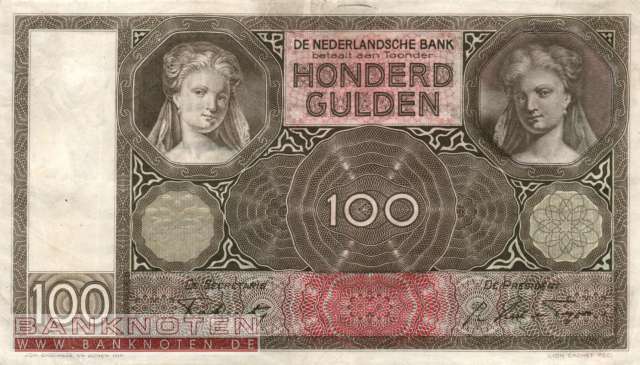 Niederlande - 100  Gulden (#051c-42_VF)