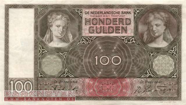 Niederlande - 100  Gulden (#051c-42_XF)