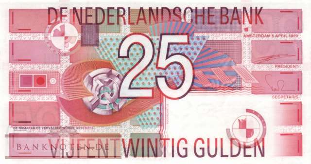 Niederlande - 25  Gulden (#100_UNC)