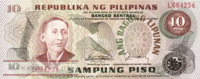 Philippines - 10  Piso (#161d_UNC)