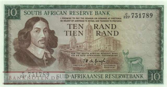 Südafrika - 10  Rand (#113b_UNC)