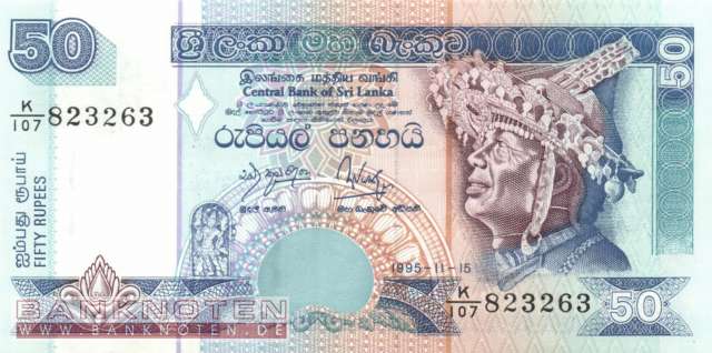 Sri Lanka - 50  Rupees (#110a_UNC)