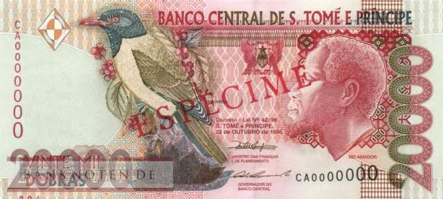 Sao Tome & Principe - 20.000  Dobras - SPECIMEN (#067bS_UNC)