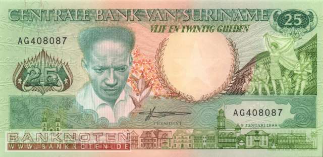 Suriname - 25  Gulden (#132b_UNC)