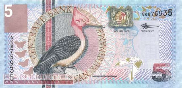 Surinam - 5  Gulden (#146_UNC)