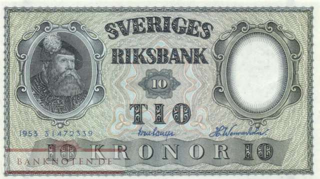 Sweden - 10  Kronor (#043a-U7_UNC)