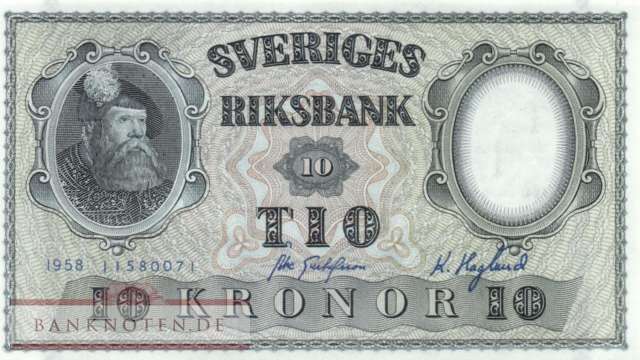 Sweden - 10  Kronor (#043f-U27_UNC)