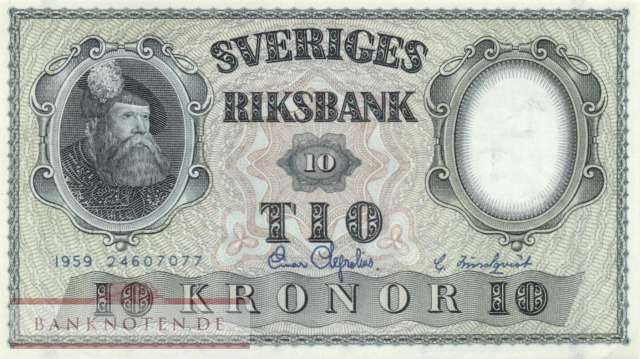 Sweden - 10  Kronor (#043g-U26_AU)