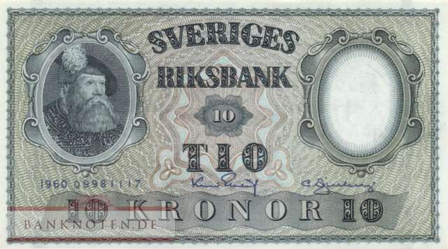 Sweden - 10  Kronor (#043h-U8_AU)
