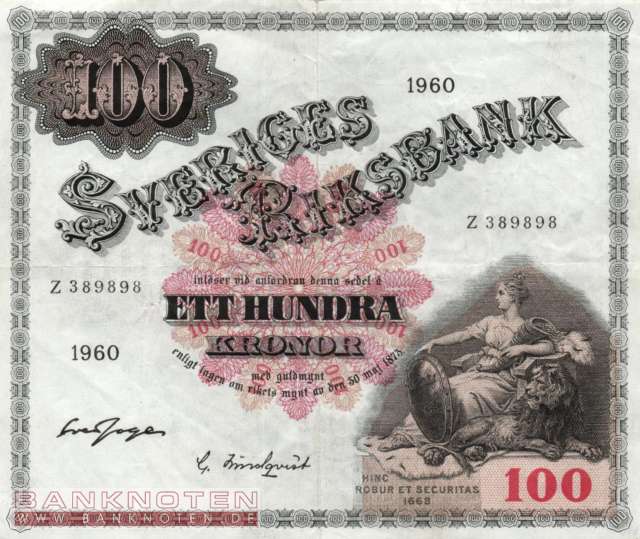 Schweden - 100  Kronor (#048b_VF)