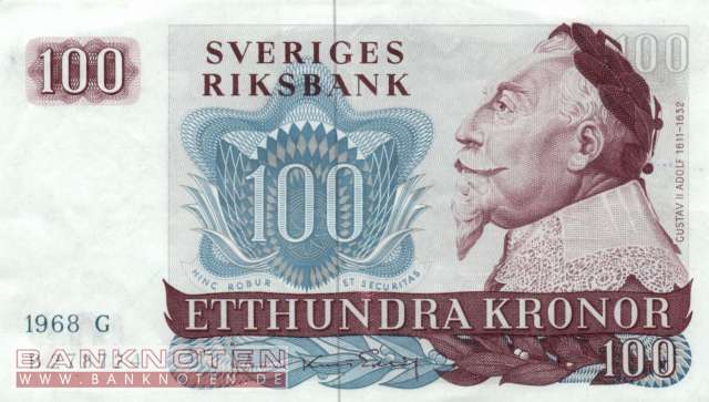 Sweden - 100  Kronor (#054a-68_VF)