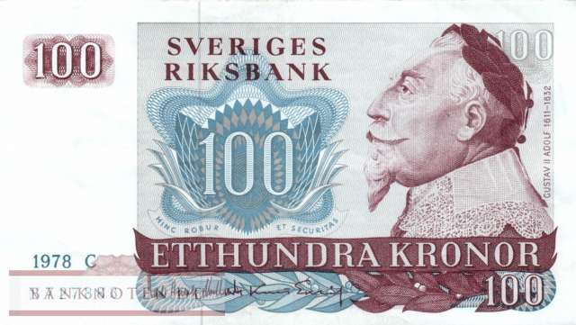 Sweden - 100  Kronor (#054c-78_VF)