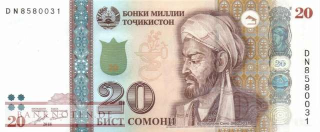 Tadschikistan - 20  Somoni (#025c_UNC)