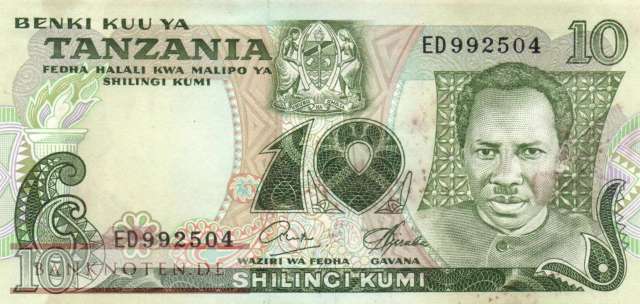 Tanzania - 10  Shilingi (#006b_VF)