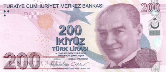 Türkei - 200  Lira (#227f_UNC)