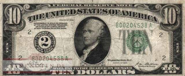 Banknoten De Usa 10 Dollars 421 F Banknoten