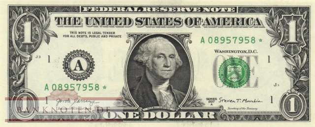USA - 1  Dollar - Ersatzbanknote (#544a-A-R_UNC)