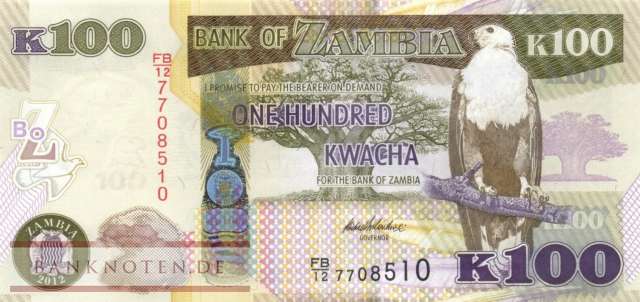 Sambia - 100  Kwacha (#054a_UNC)